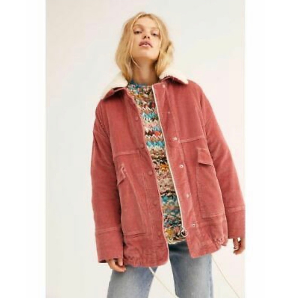 Free people Smokey rose corduroy jacket
